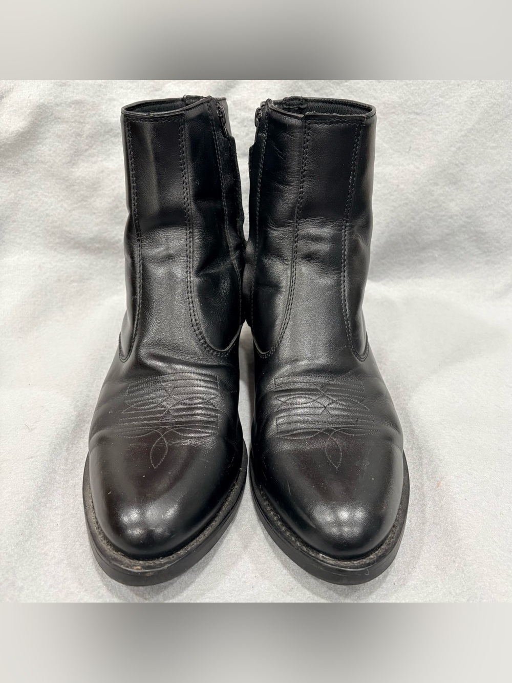 LAREDO MEN'S SIDE ZIPPER WESTERN BOOTS - ROUND TOE Black Men’s Sz 11D - Picture 2 of 10